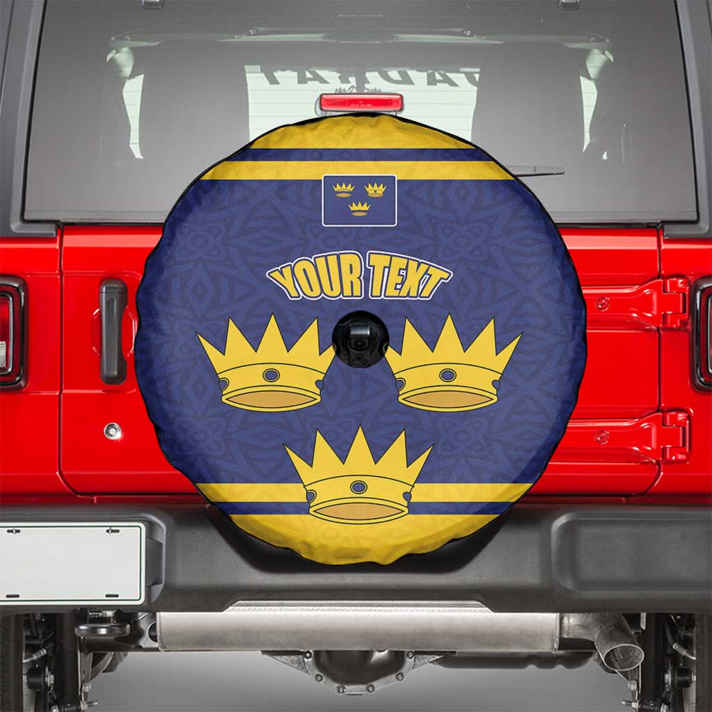 Personalized Ireland Munster Three Gold Crowns Spare Tire Cover An Mhumhain Flag Three Gold Crowns