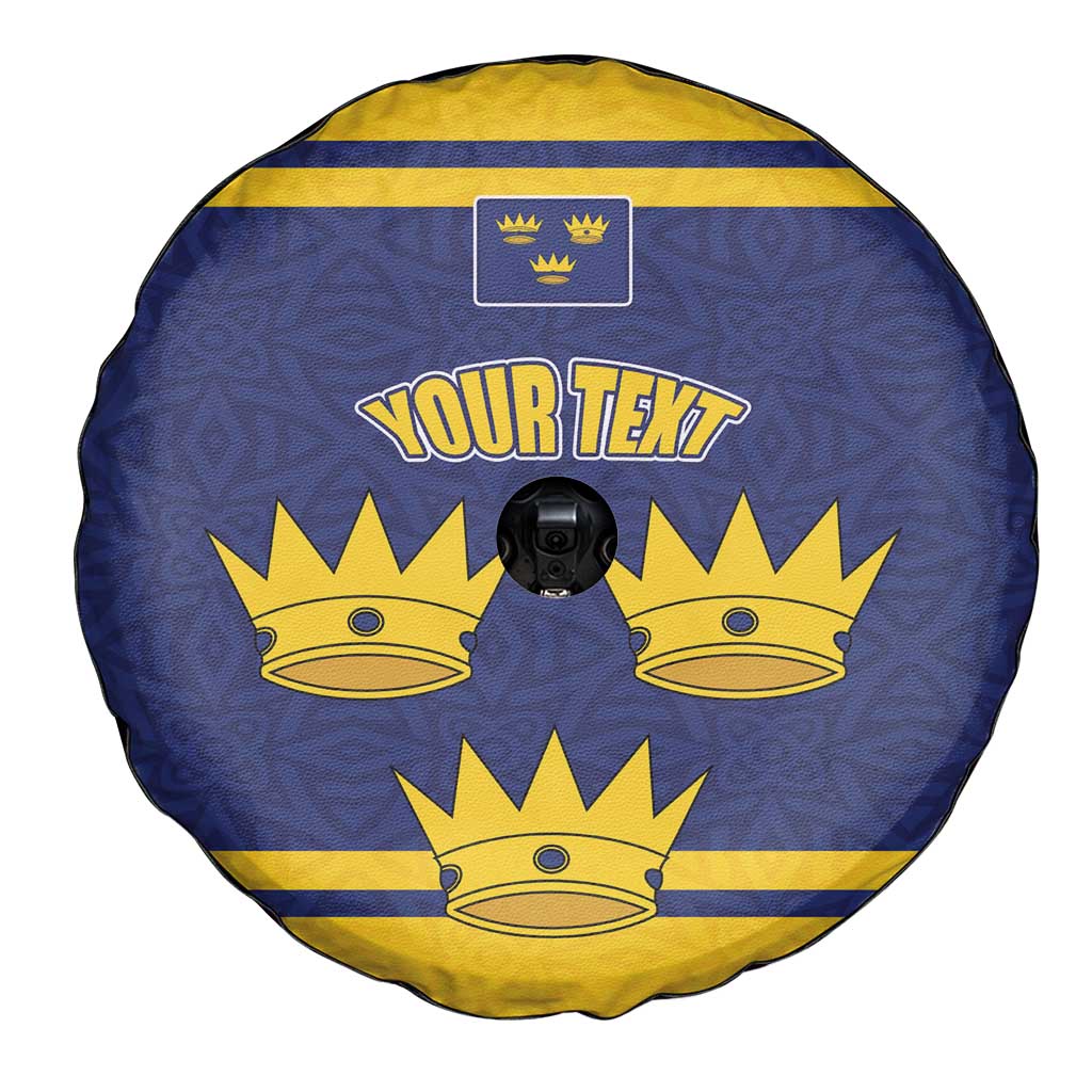 Personalized Ireland Munster Three Gold Crowns Spare Tire Cover An Mhumhain Flag Three Gold Crowns