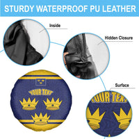 Personalized Ireland Munster Three Gold Crowns Spare Tire Cover An Mhumhain Flag Three Gold Crowns