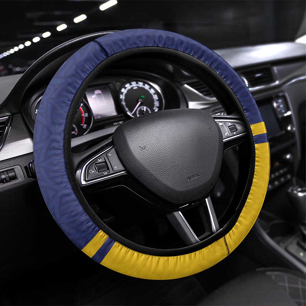 Ireland Munster Three Gold Crowns Steering Wheel Cover An Mhumhain Flag Three Gold Crowns