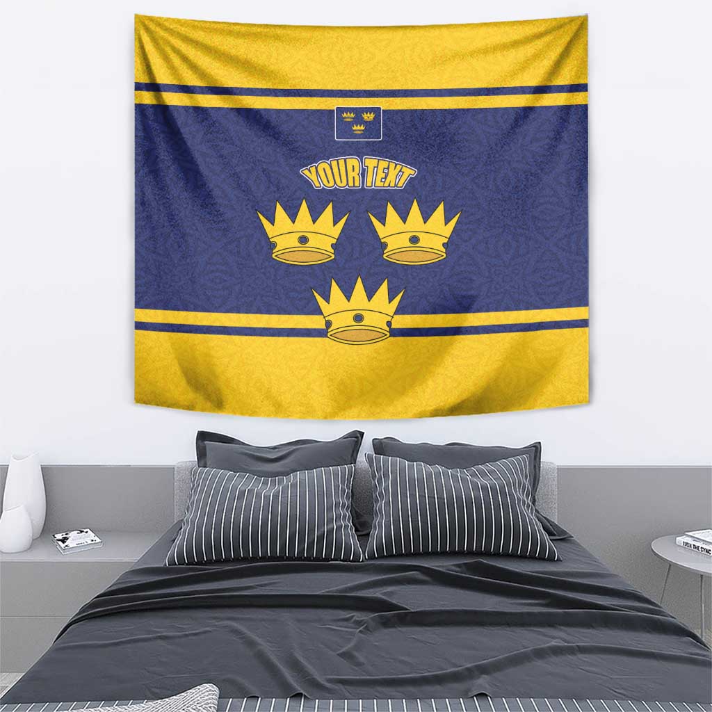 Personalized Ireland Munster Three Gold Crowns Tapestry An Mhumhain Flag Three Gold Crowns