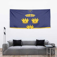 Personalized Ireland Munster Three Gold Crowns Tapestry An Mhumhain Flag Three Gold Crowns