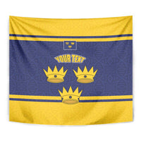 Personalized Ireland Munster Three Gold Crowns Tapestry An Mhumhain Flag Three Gold Crowns