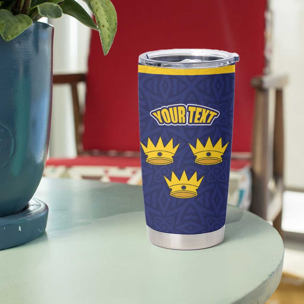 Personalized Ireland Munster Three Gold Crowns Tumbler Cup An Mhumhain Flag Three Gold Crowns