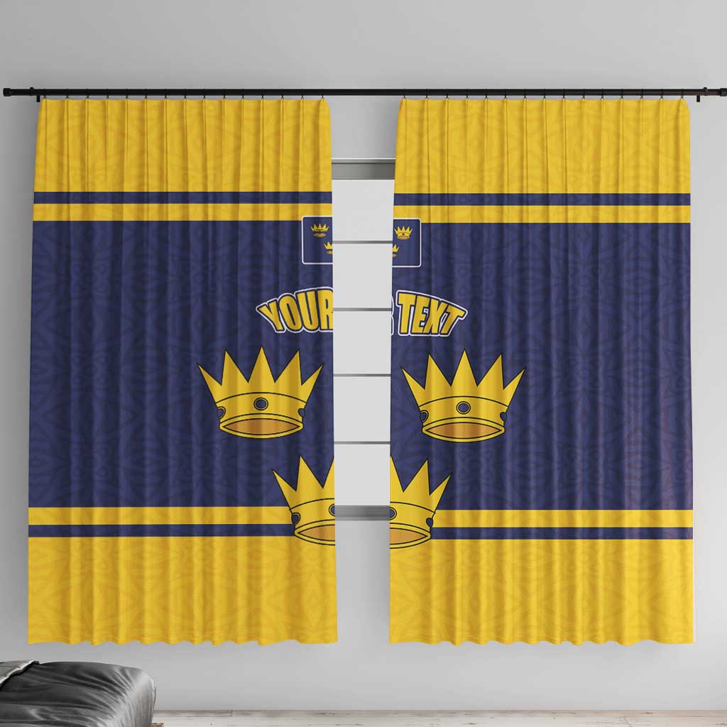 Personalized Ireland Munster Three Gold Crowns Window Curtain An Mhumhain Flag Three Gold Crowns
