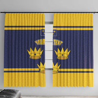Personalized Ireland Munster Three Gold Crowns Window Curtain An Mhumhain Flag Three Gold Crowns