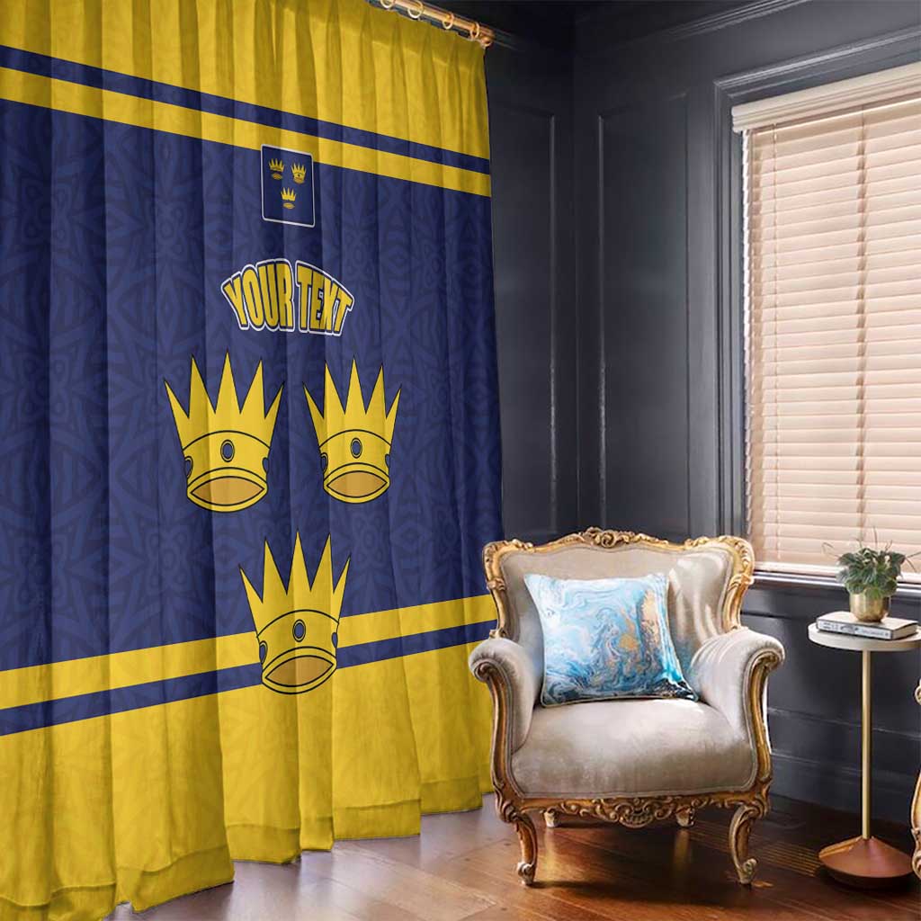 Personalized Ireland Munster Three Gold Crowns Window Curtain An Mhumhain Flag Three Gold Crowns