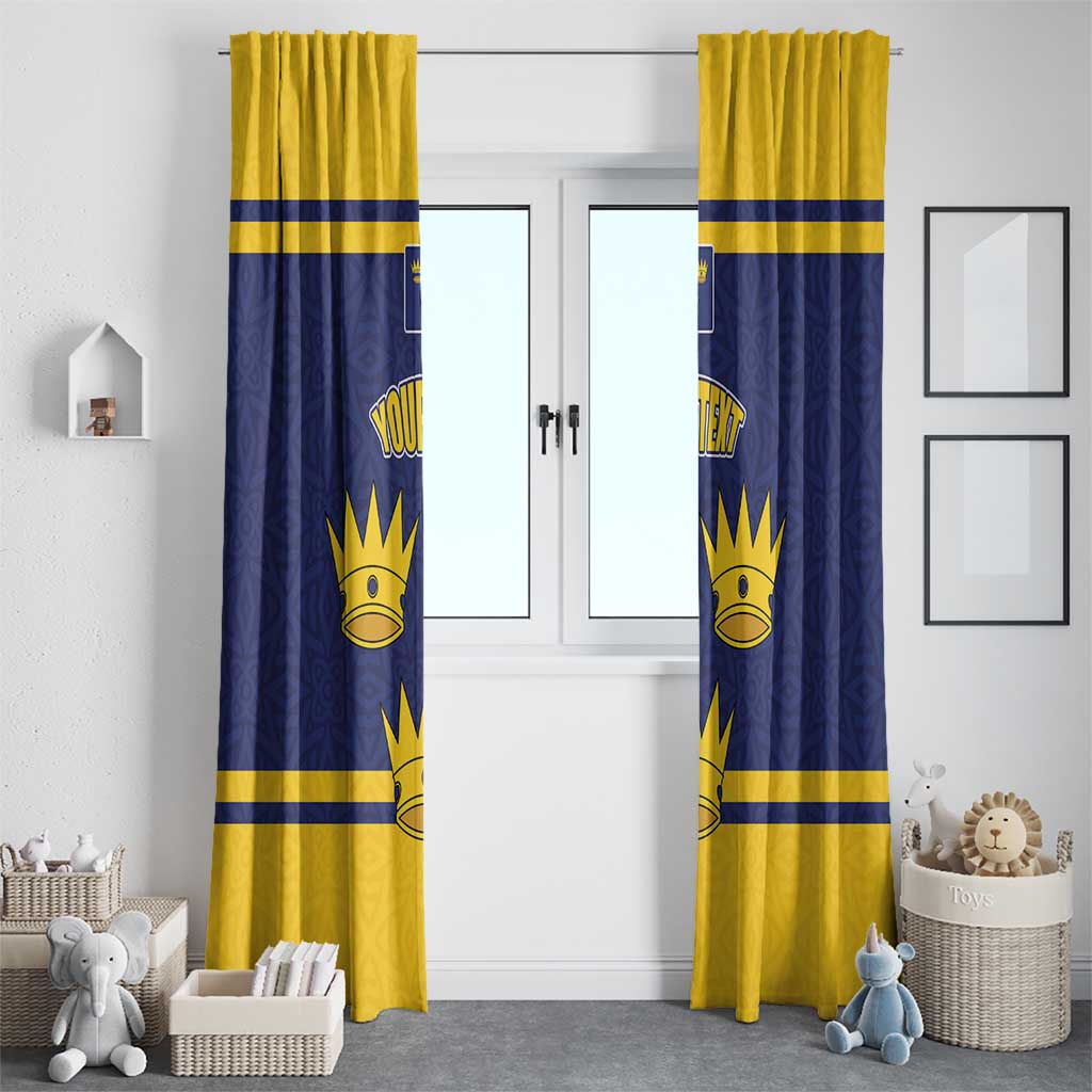 Personalized Ireland Munster Three Gold Crowns Window Curtain An Mhumhain Flag Three Gold Crowns
