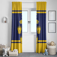 Personalized Ireland Munster Three Gold Crowns Window Curtain An Mhumhain Flag Three Gold Crowns