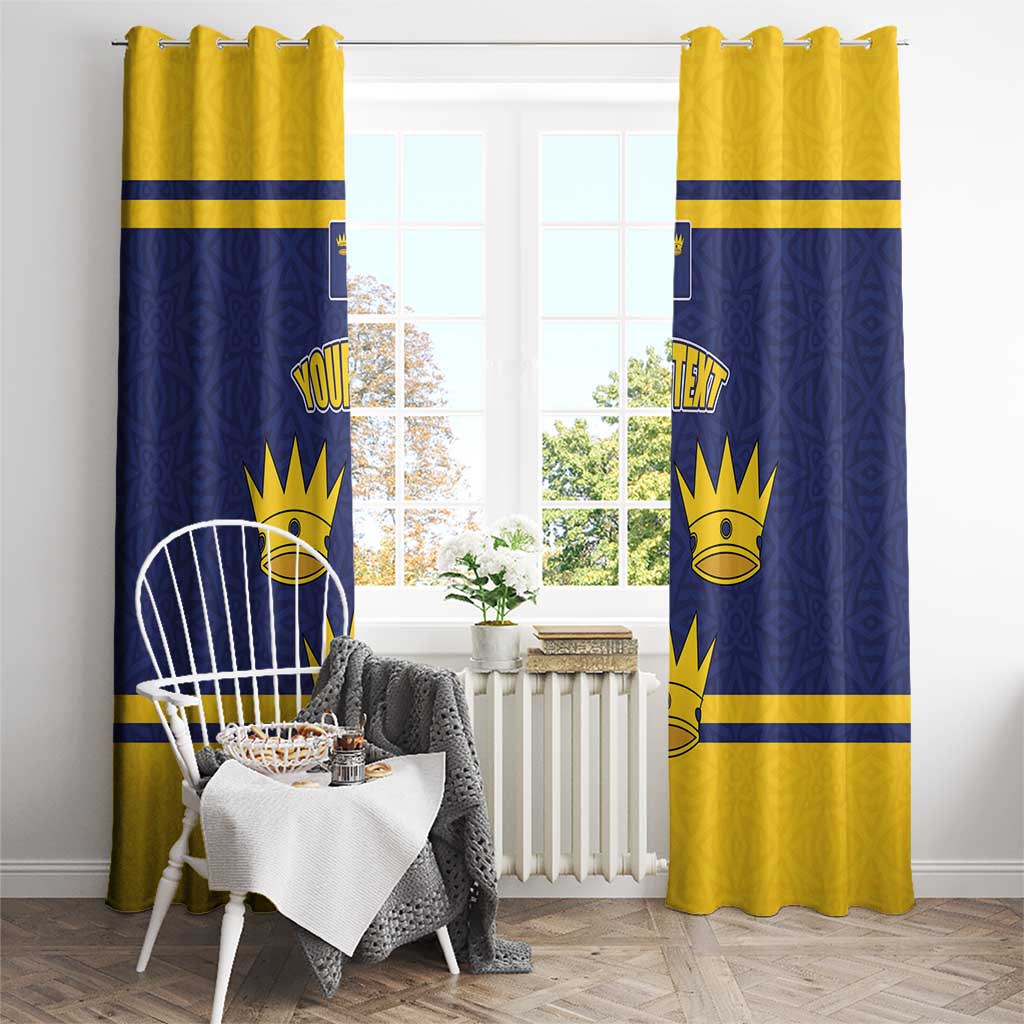 Personalized Ireland Munster Three Gold Crowns Window Curtain An Mhumhain Flag Three Gold Crowns