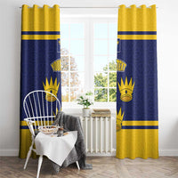 Personalized Ireland Munster Three Gold Crowns Window Curtain An Mhumhain Flag Three Gold Crowns