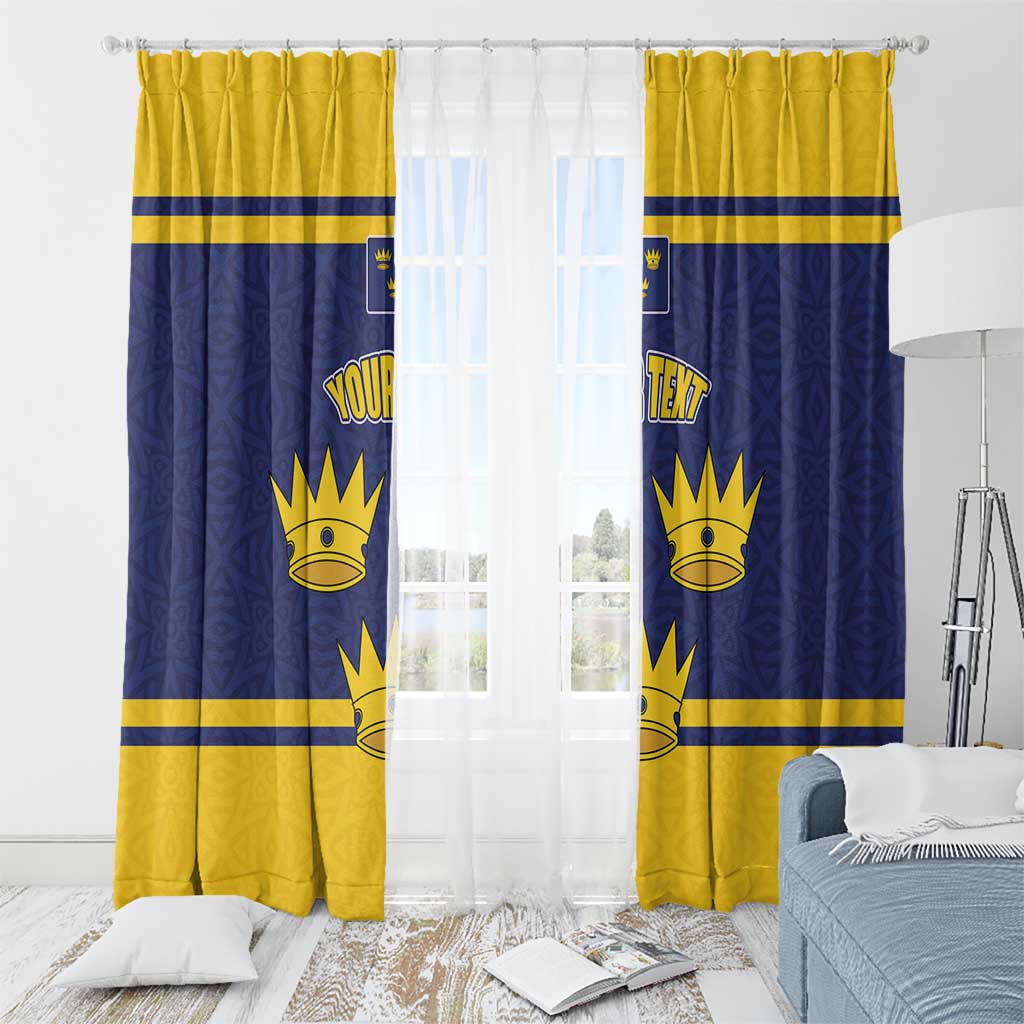 Personalized Ireland Munster Three Gold Crowns Window Curtain An Mhumhain Flag Three Gold Crowns