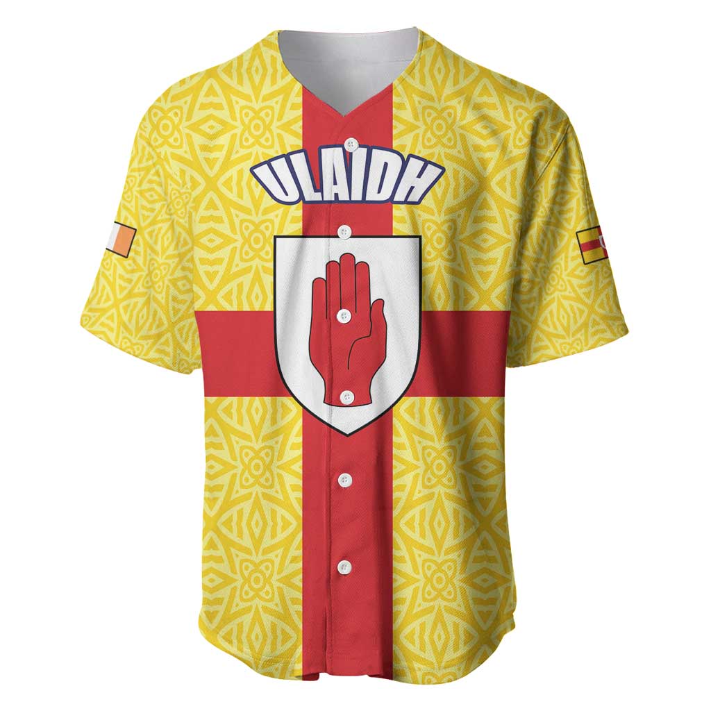 Personalized Ireland Ulster Baseball Jersey Ulaidh Flag With Celtic Patern