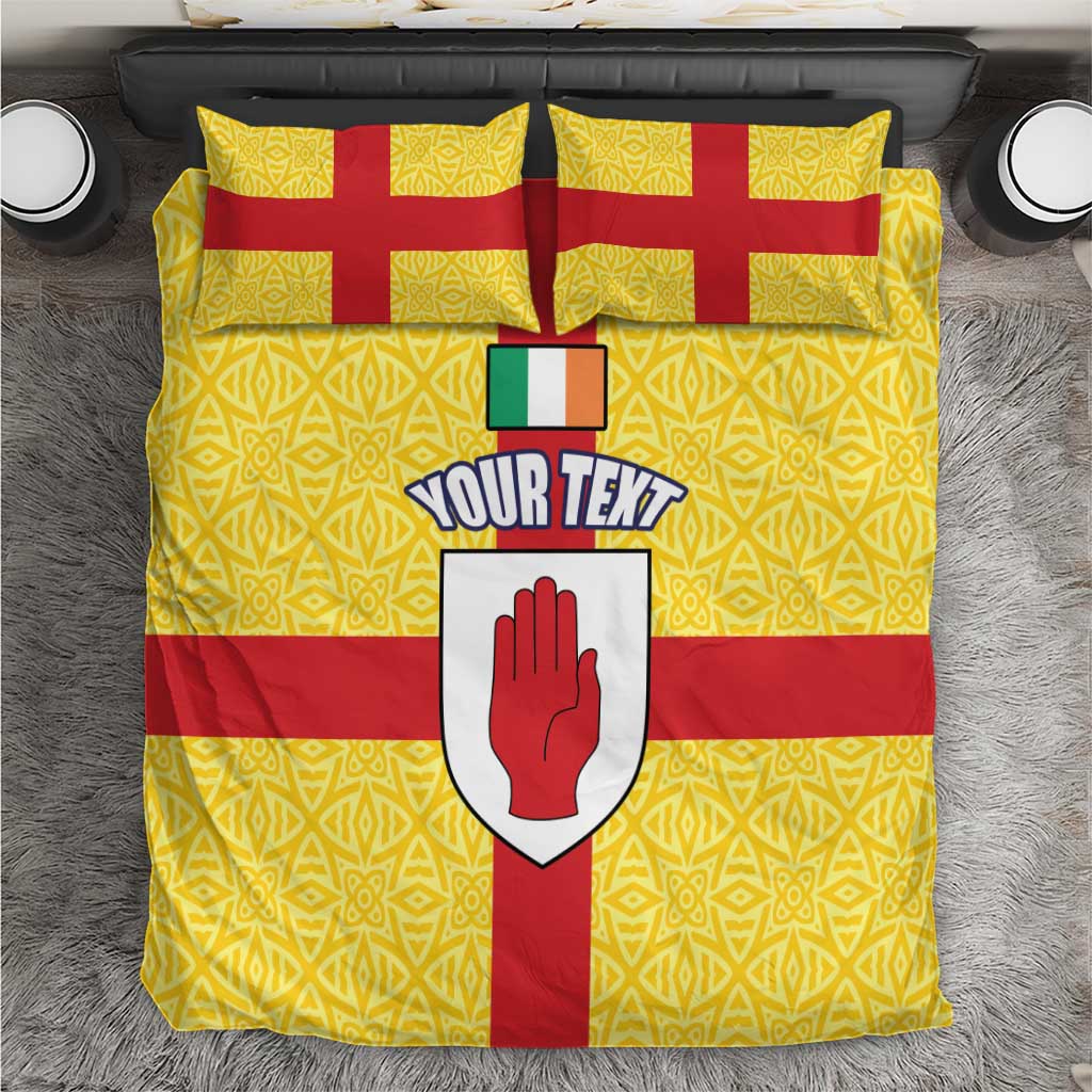 Personalized Ireland Ulster Bedding Set Ulaidh Flag With Celtic Patern