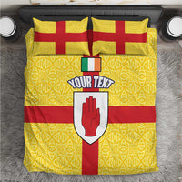 Personalized Ireland Ulster Bedding Set Ulaidh Flag With Celtic Patern