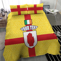 Personalized Ireland Ulster Bedding Set Ulaidh Flag With Celtic Patern