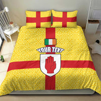 Personalized Ireland Ulster Bedding Set Ulaidh Flag With Celtic Patern