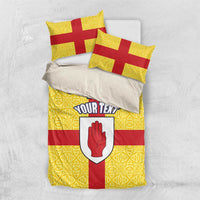 Personalized Ireland Ulster Bedding Set Ulaidh Flag With Celtic Patern