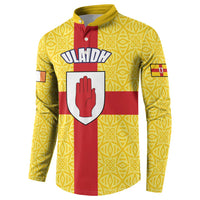 Personalized Ireland Ulster Button Sweatshirt Ulaidh Flag With Celtic Patern