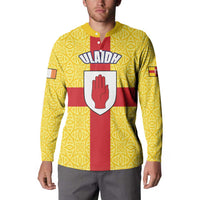 Personalized Ireland Ulster Button Sweatshirt Ulaidh Flag With Celtic Patern