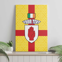 Personalized Ireland Ulster Canvas Wall Art Ulaidh Flag With Celtic Patern