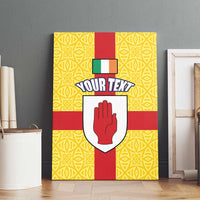 Personalized Ireland Ulster Canvas Wall Art Ulaidh Flag With Celtic Patern