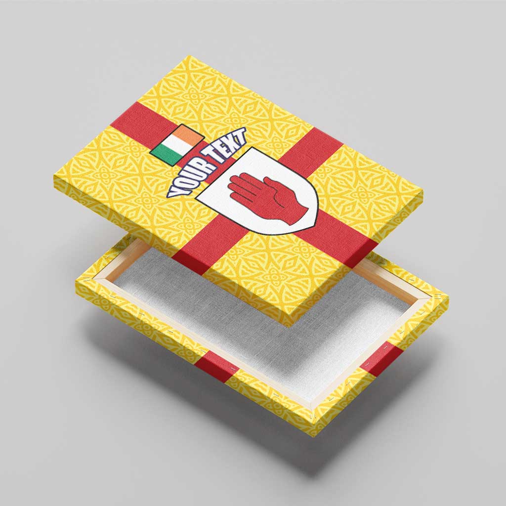 Personalized Ireland Ulster Canvas Wall Art Ulaidh Flag With Celtic Patern