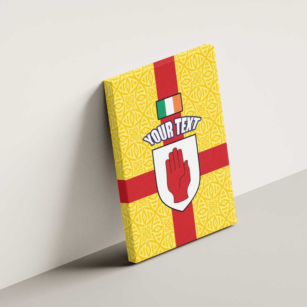 Personalized Ireland Ulster Canvas Wall Art Ulaidh Flag With Celtic Patern