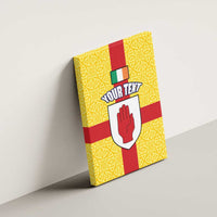 Personalized Ireland Ulster Canvas Wall Art Ulaidh Flag With Celtic Patern