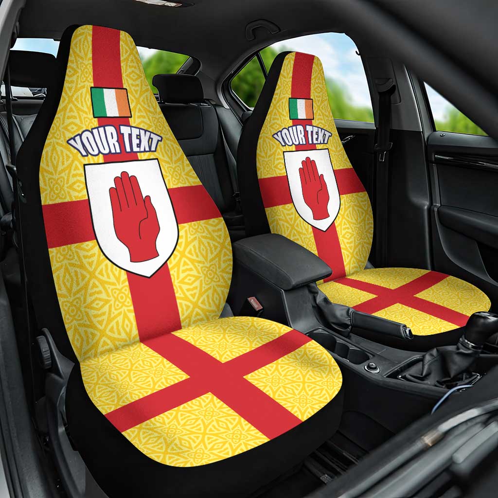 Personalized Ireland Ulster Car Seat Cover Ulaidh Flag With Celtic Patern
