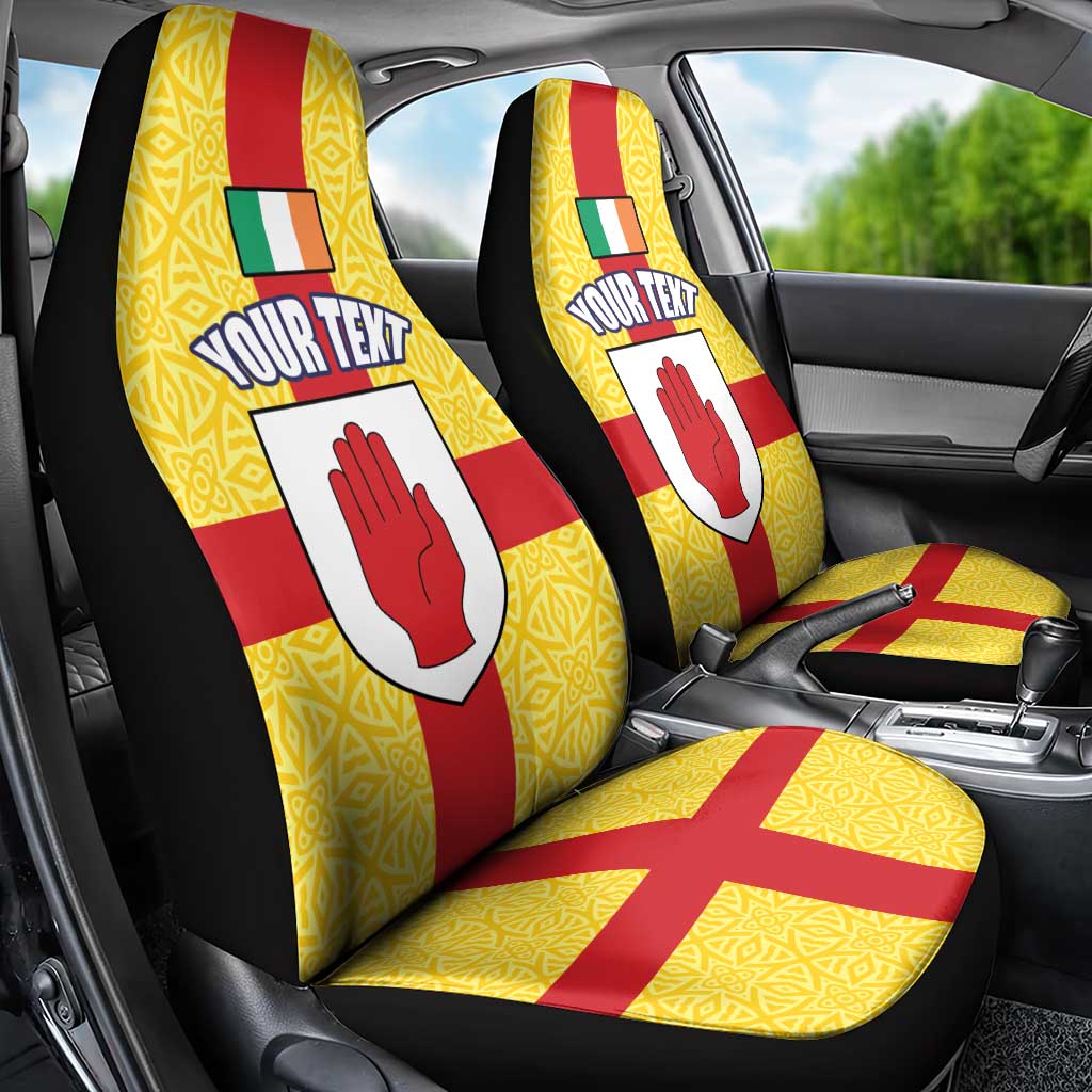 Personalized Ireland Ulster Car Seat Cover Ulaidh Flag With Celtic Patern