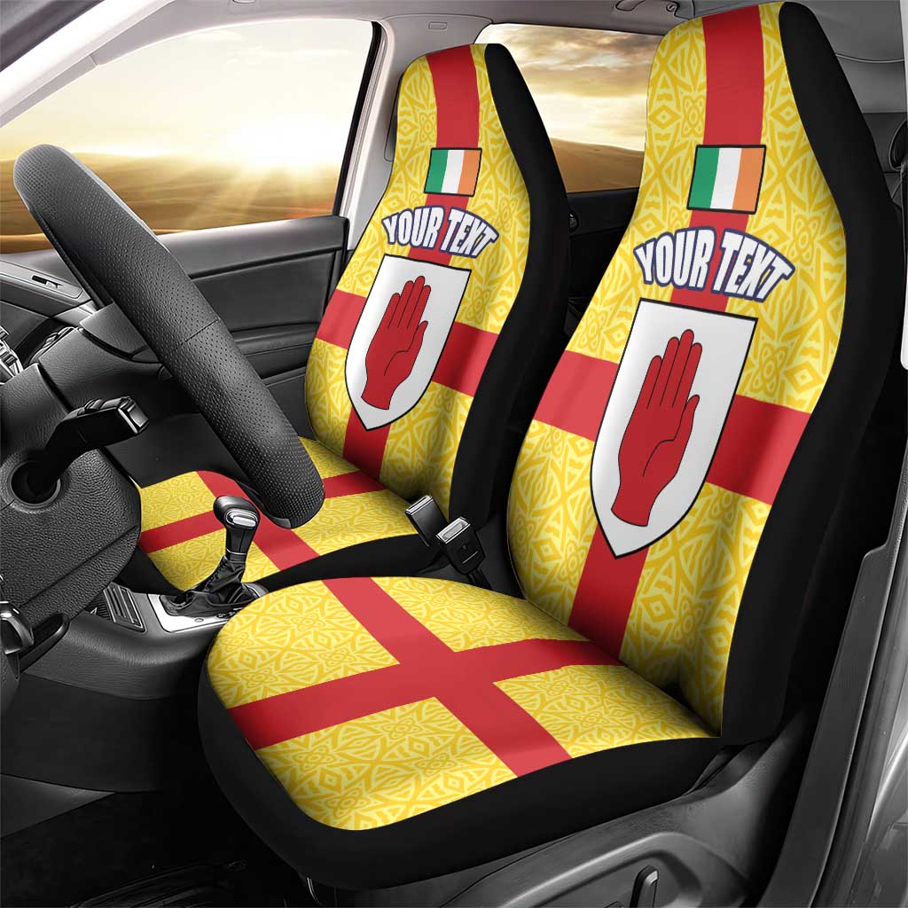 Personalized Ireland Ulster Car Seat Cover Ulaidh Flag With Celtic Patern
