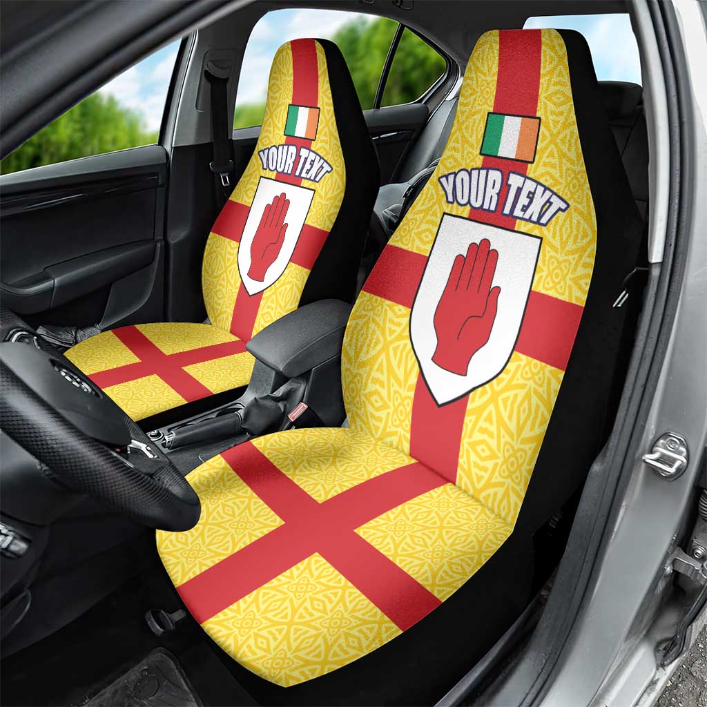 Personalized Ireland Ulster Car Seat Cover Ulaidh Flag With Celtic Patern