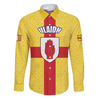 Personalized Ireland Ulster Family Matching Long Sleeve Bodycon Dress and Hawaiian Shirt Ulaidh Flag With Celtic Patern