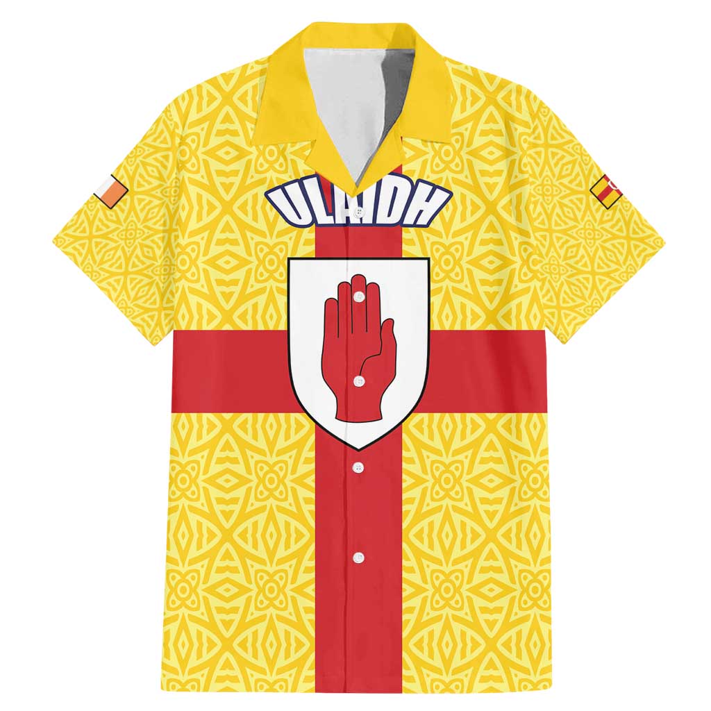 Personalized Ireland Ulster Family Matching Mermaid Dress and Hawaiian Shirt Ulaidh Flag With Celtic Patern