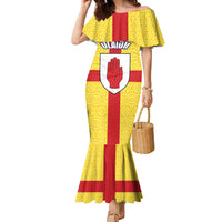 Personalized Ireland Ulster Family Matching Mermaid Dress and Hawaiian Shirt Ulaidh Flag With Celtic Patern