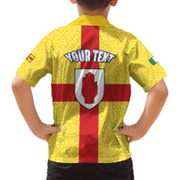 Personalized Ireland Ulster Family Matching Off Shoulder Maxi Dress and Hawaiian Shirt Ulaidh Flag With Celtic Patern