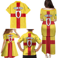 Personalized Ireland Ulster Family Matching Puletasi and Hawaiian Shirt Ulaidh Flag With Celtic Patern