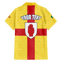 Personalized Ireland Ulster Family Matching Short Sleeve Bodycon Dress and Hawaiian Shirt Ulaidh Flag With Celtic Patern