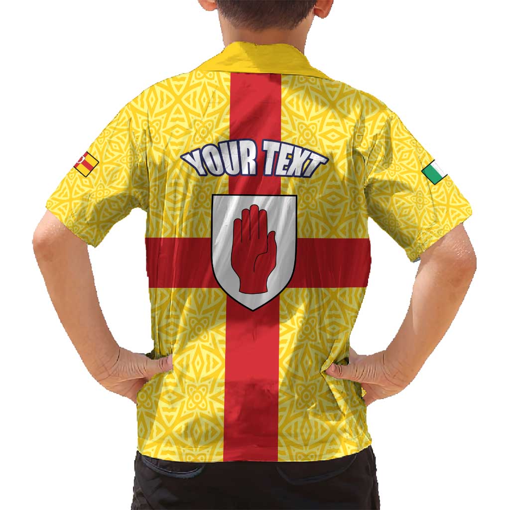 Personalized Ireland Ulster Family Matching Summer Maxi Dress and Hawaiian Shirt Ulaidh Flag With Celtic Patern