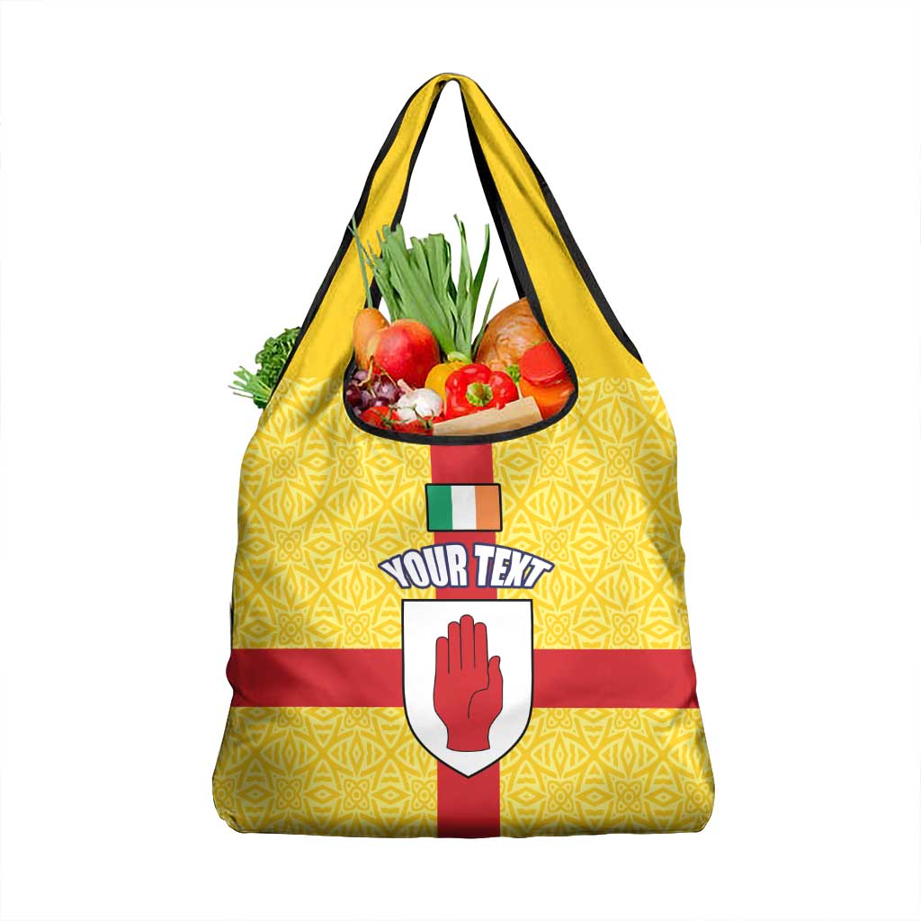 Personalized Ireland Ulster Grocery Bag Ulaidh Flag With Celtic Patern