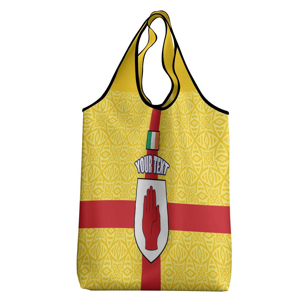 Personalized Ireland Ulster Grocery Bag Ulaidh Flag With Celtic Patern