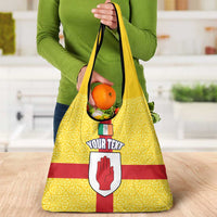 Personalized Ireland Ulster Grocery Bag Ulaidh Flag With Celtic Patern