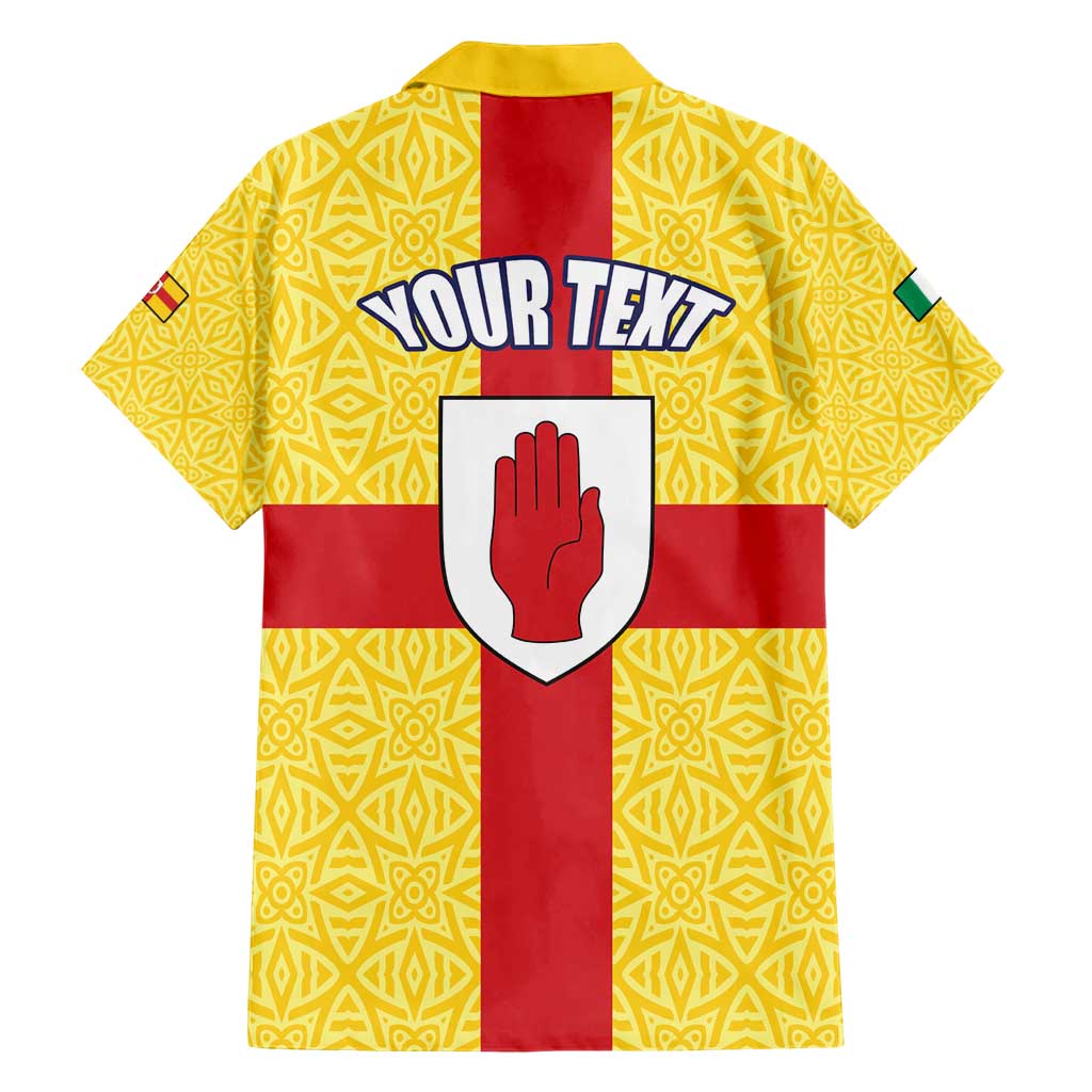 Personalized Ireland Ulster Hawaiian Shirt Ulaidh Flag With Celtic Patern