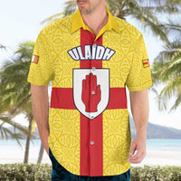 Personalized Ireland Ulster Hawaiian Shirt Ulaidh Flag With Celtic Patern
