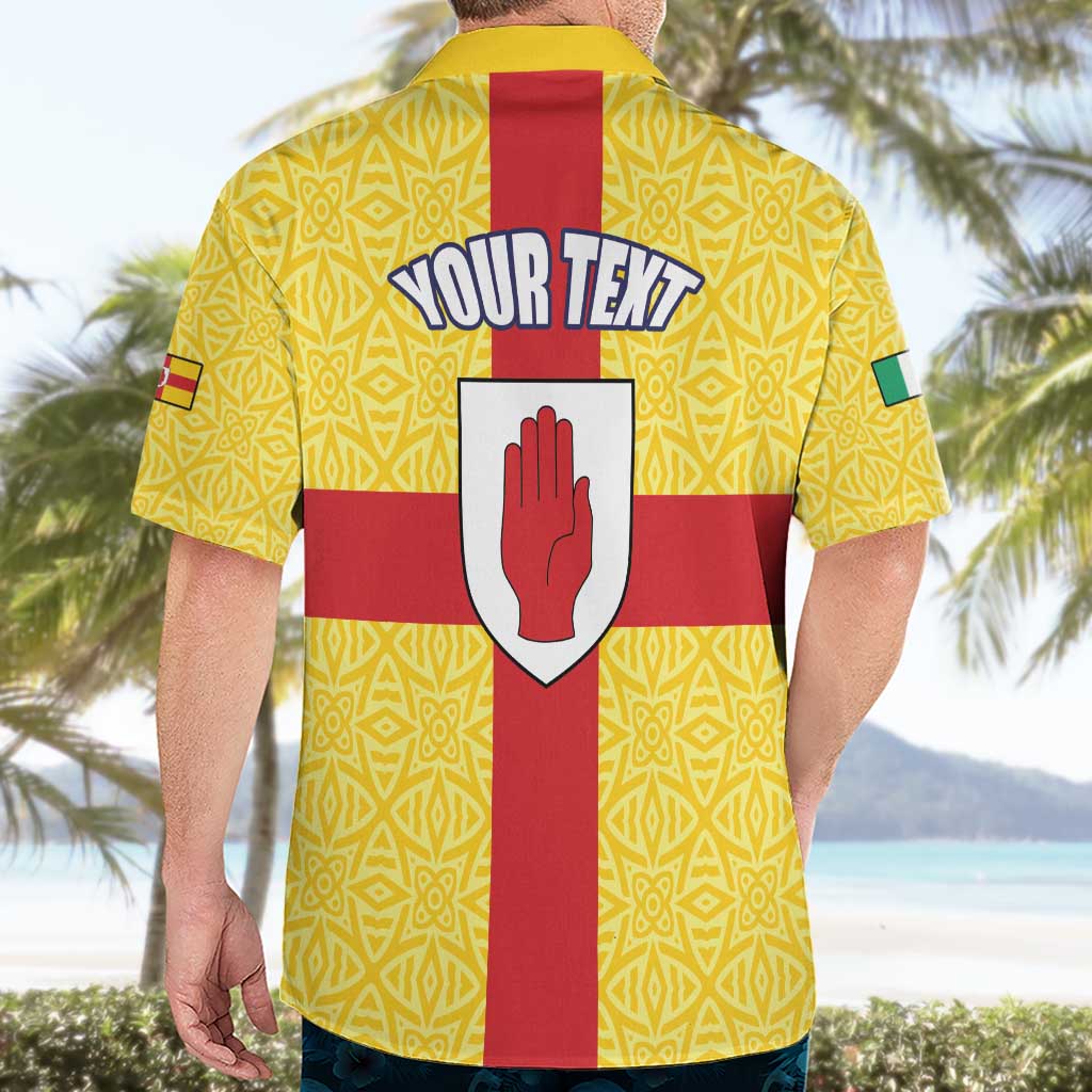 Personalized Ireland Ulster Hawaiian Shirt Ulaidh Flag With Celtic Patern