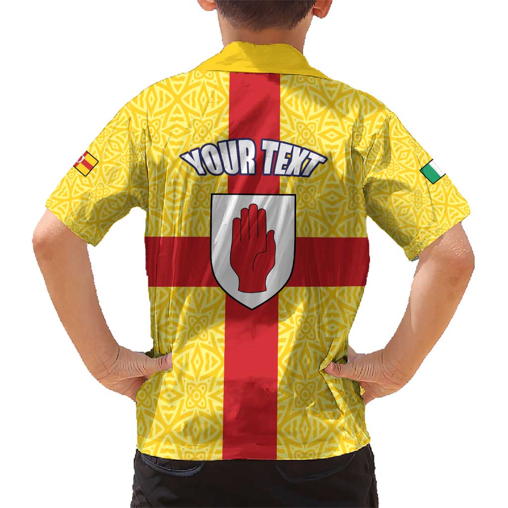 Personalized Ireland Ulster Hawaiian Shirt Ulaidh Flag With Celtic Patern