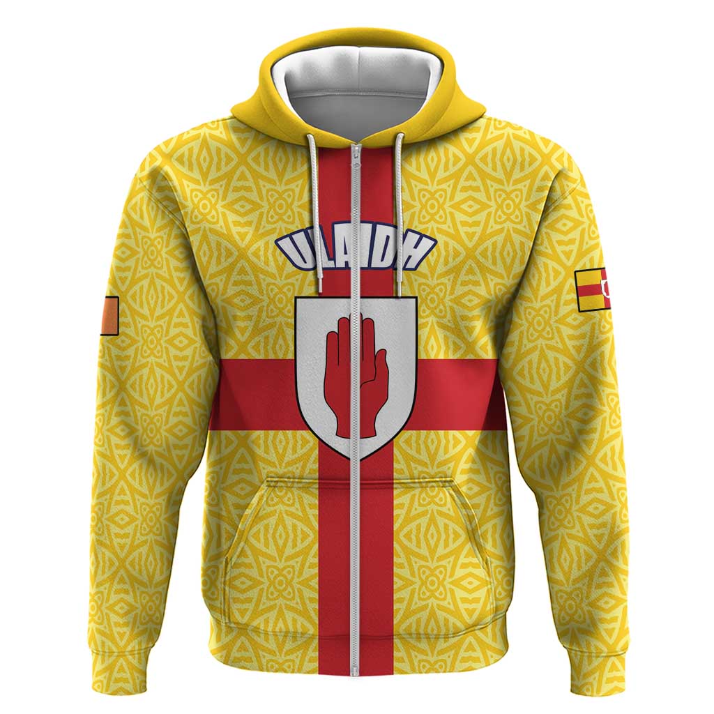 Personalized Ireland Ulster Hoodie Ulaidh Flag With Celtic Patern