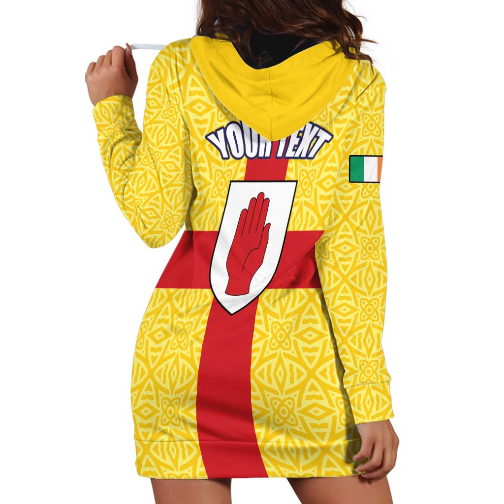 Personalized Ireland Ulster Hoodie Dress Ulaidh Flag With Celtic Patern