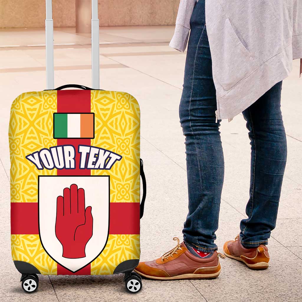 Personalized Ireland Ulster Luggage Cover Ulaidh Flag With Celtic Patern